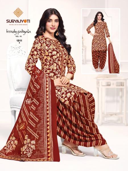 Suryajyoti trendy patiyala vol 18 batik dress material wholesale